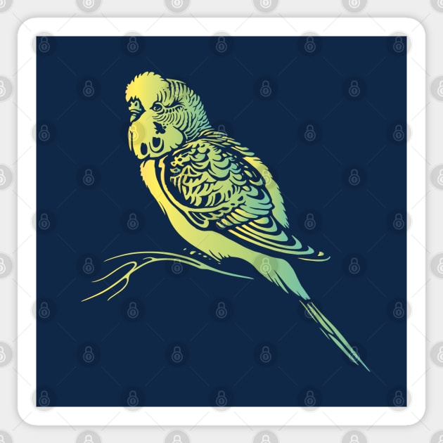 Budgie (Parakeet) Sticker by Yulla